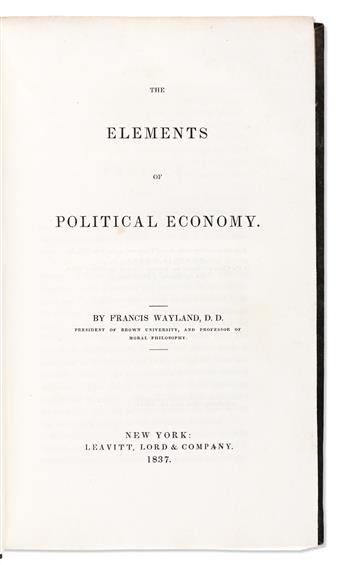 [Economics] American Economics, 1830s. Three Titles.